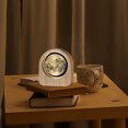 thumbnail image 3 of Base de madera luz LED 3D cristal cielo estrellado escultura luminosa pequeña lámpara de noche, 3 of 6
