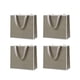 thumbnail image 1 of GOOHOCHY 4 bolsas de papel para regalo de joyería con cuerda portátil para festivales y fiestas (versión horizontal gris), 1 of 8