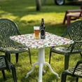 thumbnail image 3 of 36 x 36 inch Square Fitted Tablecloth with Elastic Edges Sunflower Cow Print Stretchy Fabric Folding Card Table Cover for Indoor Outdoor Patio Party Decor, 3 of 6