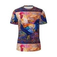 thumbnail image 5 of Wukai Rooster Oil Painting Print Men's Short-Sleeved Mesh T-Shirt,Quick-Dry Short Sleeve Workout T-Shirt-6X-Large, 5 of 8