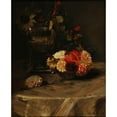 thumbnail image 2 of Jacques-Émile Blanche 12x14 Gold Ornate Wood Frame and Double Matted Museum Art Print Titled - Dahlias and Capuchines at the Silver Urn (1904), 2 of 4