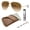 Polished Arista Gold Frame | Clear & Brown Lens, variant on RB3825 OLD AVIATOR Pilot Shaped Non-Polarized Sunglasses for Men & Women - Includes Official RAYBAN Eyewear Kit - Ideal Formal & Casual Wear Sunglasses - Clear & Brown Lens