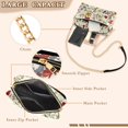 thumbnail image 3 of FORMRS Women Crossbody Purse with Chain Strap Vegan Leather Shoulder Handbag, Beige Floral, 3 of 7