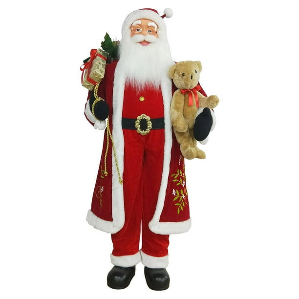 Northlight 5 ft. Standing Santa Claus with Gifts Christmas Figure