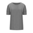 thumbnail image 5 of Cleaning Cotton T-Shirts for Women Classic Puff Sleeve Tee Shirts Scooped Neck Tunic Blouses Loose Relaxed Fit T Shirt Solid Basic Tops Business Casual Tops Shirts Office Work Outfits 2025, 5 of 6