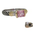 thumbnail image 1 of Designer Cable Stackable Ring Pink, 1 of 1