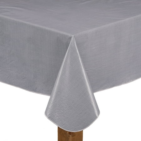 

Café Deauville 100% Vinyl Tablecloth 60 X84 Oval Grey