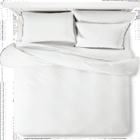 Fieldcrest Modern Hotel Duvet Cover Sham Set Queen White