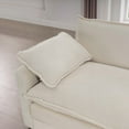 thumbnail image 2 of Modern Fabric 4-Seater Sofa with Comfort Features, Light Beige, 2 of 15