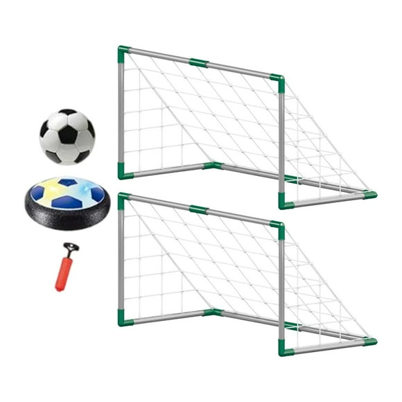 Porterías de fútbol para niños para patio, juego de 2 piezas, red de fútbol, ​​equipo de entrenamiento de fácil instalación con balón y bomba para Con luz