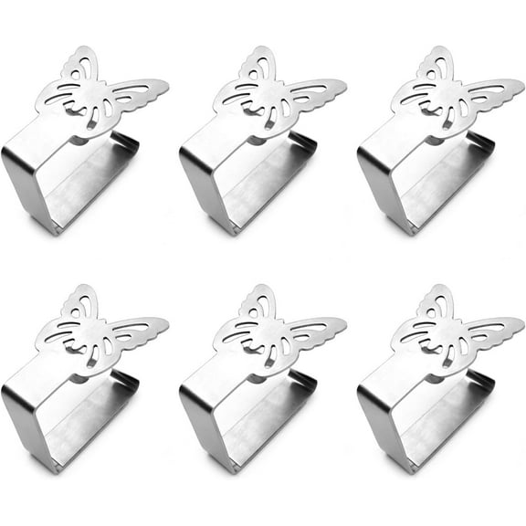 Butterfly tablecloth clip, thick stainless steel, suitable for outdoor picnics and family gatherings