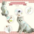thumbnail image 6 of AOMPMSDX Cartoon Animal Dog Recovery Suit Onesie After Pet Spayed Neutered Shirt For Female Male Dogs Cats Postoperative Snuggly Vest For Abdominal Wounds Weaning Anti Licking Vest Mint Green M, 6 of 6