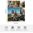 thumbnail image 6 of Custom Blanket with Photos Text Customized Throw for Christmas Birthday Personalized Gift Flannel Blanket for Family Friends lovers Dog Pets Fits Sofa Bedroom (1 Photo, 50"x60" 127cmX152cm), 6 of 6