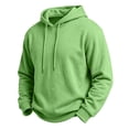 thumbnail image 5 of Hoodie for Men Pullover Fleece Sweatshirt with Pockets Long Sleeve Casual Athletic Top, Mint Green-M, 5 of 9