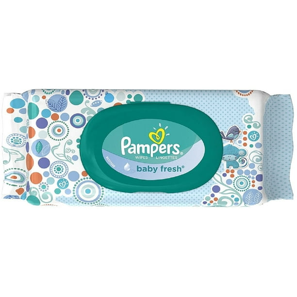 Pampers Baby Fresh Wipes Travel Pack 64 ea (Pack of 3)