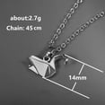 thumbnail image 2 of Creative Jewelry Crane 925 Silver Necklace Pendant Women/Men Party Gift, 2 of 5