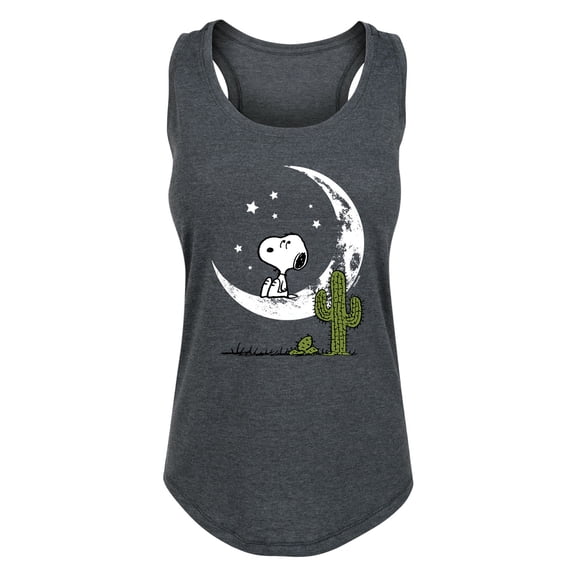 Peanuts - Snoopy Desert On Moon - Women's Racerback Tank Top