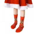 thumbnail image 4 of 3 Pairs Christmas Socks Kids Boys Girls Socks Santa Claus Reindeer Snowman Colourful Funny Cotton Soft Warm Socks Christmas Gift 1-12Y, 4 of 6