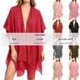 thumbnail image 3 of Women Kimono Cardigans Casual Poncho Shawl Wrap Cape Beach Cover up Open Front Resort Wear 2026, 3 of 9