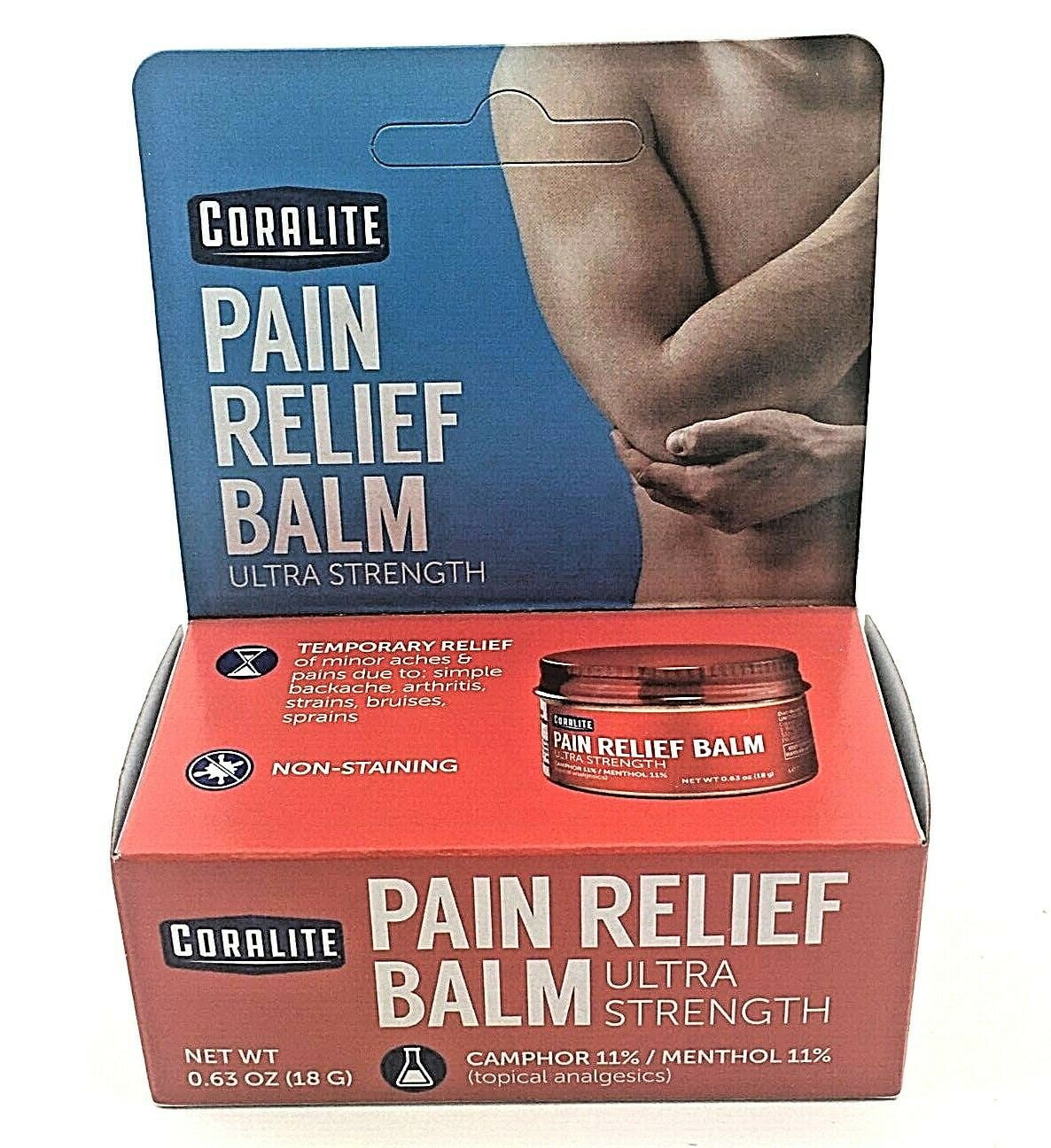 Coralite Pain Relief Balm Ultra Strength 0.63 oz Non-Staining