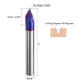 thumbnail image 2 of Unique Bargains V Groove Router Bit 60 Degree 1/4" Shank with Nano Coating CNC Bits 2packs, 2 of 6