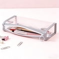 thumbnail image 6 of Dmlowu Transparent Waterproof Pencil Case, Large Capacity PVC Zipper Stationery Bag with Triangular Stand Up Design for Office Travel, 6 of 6