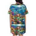 thumbnail image 3 of Rocae Sea World for Two Piece Sleepwear Pajamas Sets for Women Soft Short-Sleeved Pjs with Lounge Shorts 4X-Large, 3 of 9