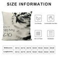 thumbnail image 5 of YINGXI Cat Mom Throw Pillow Case,Black Linen, Decorative Pillow Cover, Funny Gift for Cat Lovers 24x24in, 5 of 5