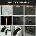 thumbnail image 5 of Mockins 235"x 80"x 77" Heavy Duty Extra Thick Black 250G PVC Truck Car Cover, 5 of 10