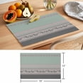 thumbnail image 6 of Flowers Placemats Set of 6, Boho Green Floral Grey Green Stripes Non-Slip Place Mats Washable Table Mats for Kitchen Dining Table Decorations Indoor/Outdoor, 6 of 9