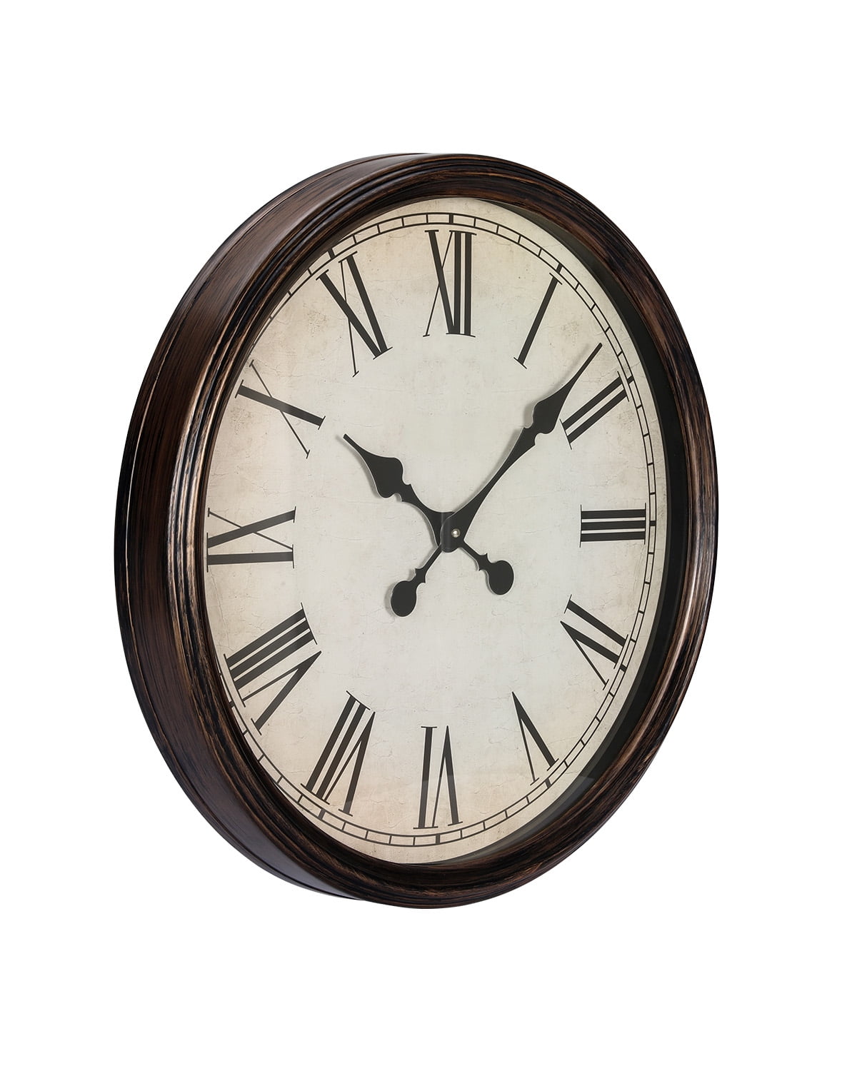 KFFKFF Wall Timepiece, 20-inch Roman Numeral Clock, Battery-Powered Quiet Traditional Decorative Circular Timekeepers, Suitable for Living Space, Bedroom, Office, Kitchen, Dining Area, Homely Decor