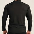 thumbnail image 4 of Stamzod Mens Shirts Summer Solid Color Crewneck Slim Fit Stretch Gym Shirts Activewear Casual Athletic Running Long Sleeve Shirts for Men Black L, 4 of 7
