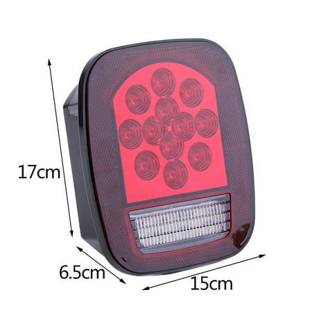 Universal 2 PCS 39 LED Truck Cars Stud Mount Stop Turn Warning Tail Light