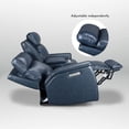 thumbnail image 3 of Triple-Power Reclining Sofa 73" Genuine Leather Power Zero Gravity Reclining Loveseat with Powered Adjustable Headrest, Powered Adjustable Lumbar,USB&USB-C Port, 3 of 6