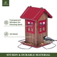 thumbnail image 4 of Kingsyard Bird House Feeders for Outside, Hanging Metal Bird Feeder with 4 Ports, Outdoor Decoration, 4 of 7