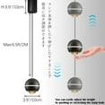 thumbnail image 5 of FSLiving Adjustable Height Track Pendnat Light H-Type Retractable Lift Track Dimmable LED Touch Control Dimmer Indoor Island Light Globe Accent 3 Colors Modern UP-Downlight Lamp, Matte Black, 5 of 9