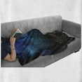 thumbnail image 6 of Galaxy Soft Flannel Fleece Throw Blanket, Outer Space View from Rustic Wooden Deck Blue Nebula Star Night, Cozy Plush for Indoor and Outdoor Use, 50" x 60", Purple Blue Brown, by Ambesonne, 6 of 6