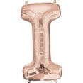 thumbnail image 2 of 34 inch Letter I - Anagram - Rose Gold Foil Mylar Balloon - Party Supplies Decorations, 2 of 2