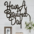 thumbnail image 2 of Lavish Home Have a Beautiful Day Wall Art - 3D Word Art Metal Wall Sign, 2 of 8