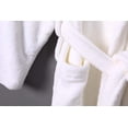 thumbnail image 5 of Kids Bathrobe- Boys Girls Water Absorbent Fleece Hooded Robes, MEDIUM, WHITE Color, 5 of 6