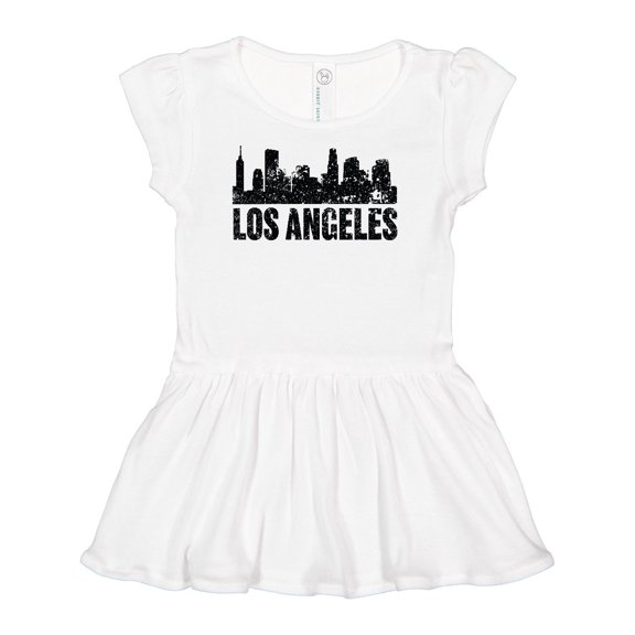 Inktastic Los Angeles Skyline Grunge Girls Baby Dress
