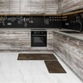 thumbnail image 2 of Luxurious Speckled Chocolate and Caramel Kitchen Rug Set - 20x32 & 20x48 Inches Kitchen Mats, Ultra Absorbent, Super Soft, Machine Washable, Anti-Slip Backing, Perfect for Modern Kitchens, 2 of 6