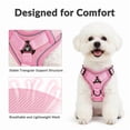thumbnail image 4 of Exclusivo Mezcla Pet Harness and Leash Set, Adjustable Reflective Walking Dog Harness for Small Dogs, No Pull Soft Mesh Puppy Harness, Pink, S, 4 of 7