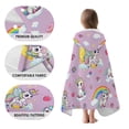 thumbnail image 3 of Toalla Fiwbnasz con capucha con forma de unicornio, 76 x 127 cm, para niños, rosa, 3 of 9
