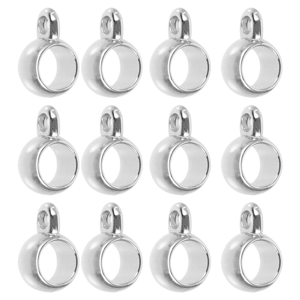 100pcs Big Hole Beads Colgante DIY Colgante Accesorios Big Hole Loose Bead Colgante DIY Accesorios de joyería (Plata 5 mm 8 mm)