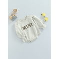 thumbnail image 4 of Douhoow Autumn Baby Girls Boys Bodysuit Infant Letters Print Long Sleeves Jumpsuit, 4 of 8