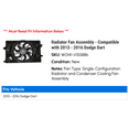 thumbnail image 2 of Radiator Fan Assembly - Compatible with 2013 - 2016 Dodge Dart 2014 2015, 2 of 2