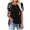 ❧350-Multicolor, variant on Women's Printed Flat Collar Long Hemline Fake Two Piece Short Sleeve Top Casual Soft Breathable Lightweight Summer Daily Wear Loose Fit Blouse
