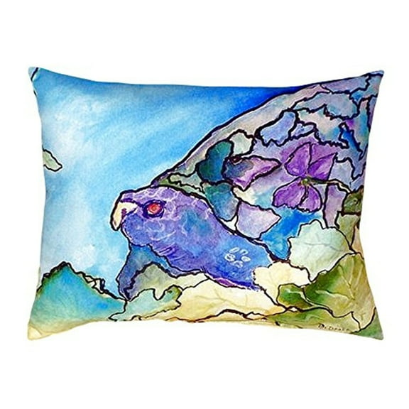 Betsy Drake NC960 16 x 20 in. Purple Turtle No Cord Pillow