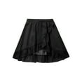 thumbnail image 4 of MSemis Girls Ballet Dance Wrap Skirt Ruffle Hem Slit Chiffon Skirt Dancewear, 4 of 5